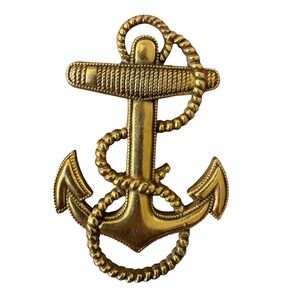 Vintage Simco 1/20 10K Gold Filled Navy CPO Anchor Mid‑Century Military Insignia